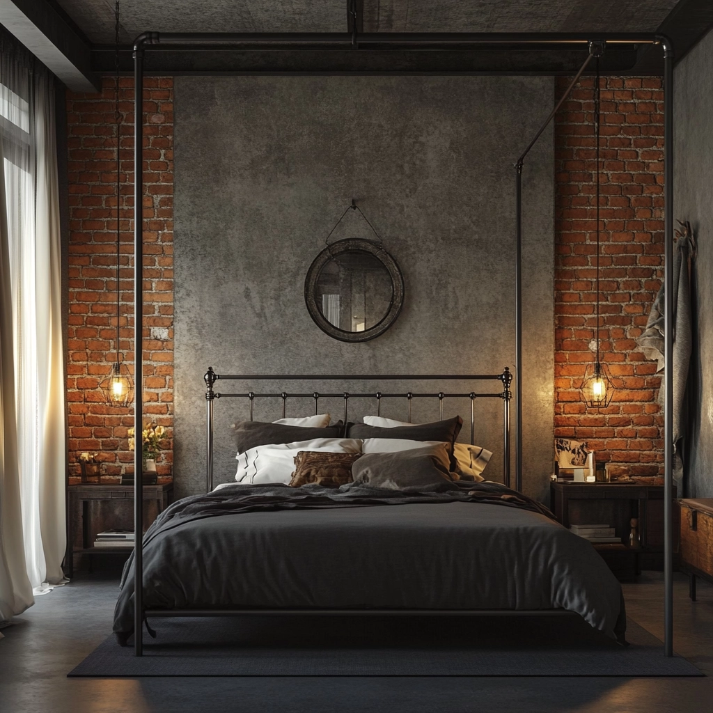 modern farmhouse master bed bedroom 15