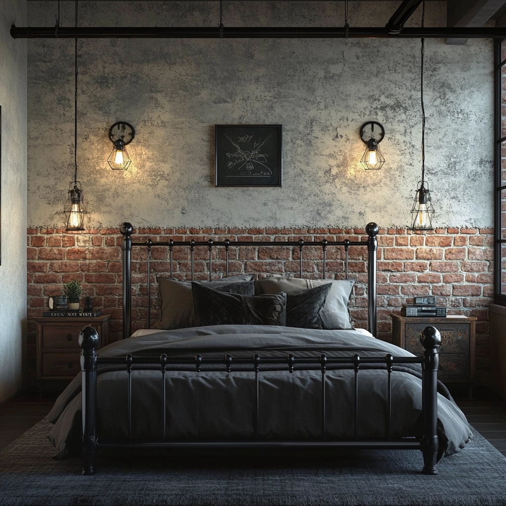 modern farmhouse master bed bedroom 16