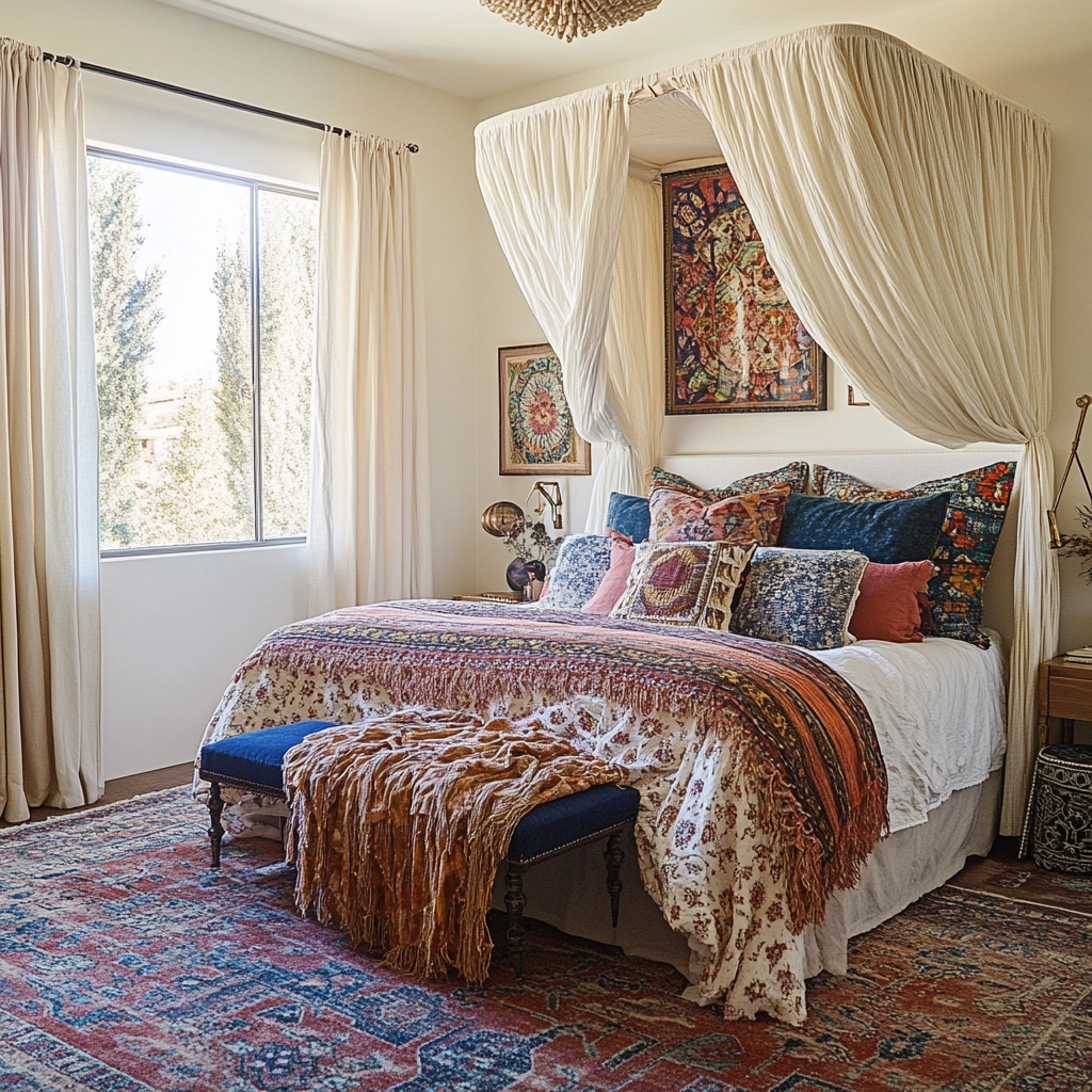 modern farmhouse master bed bedroom 18