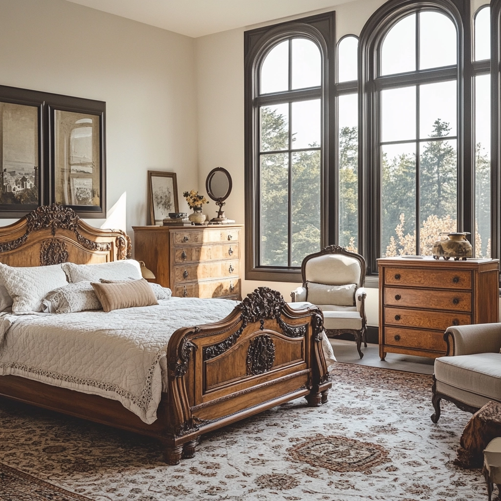 modern farmhouse master bed bedroom 21