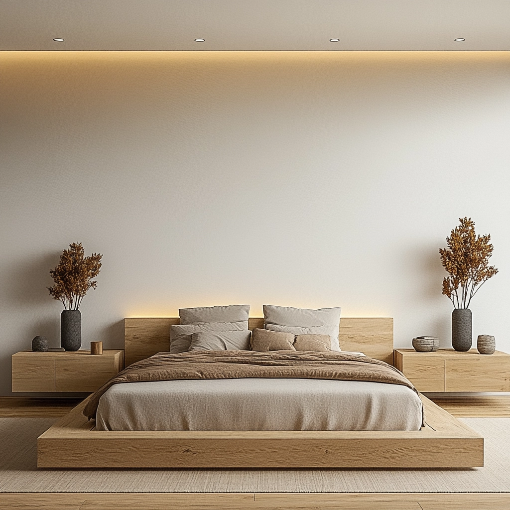 modern farmhouse master bed bedroom 29