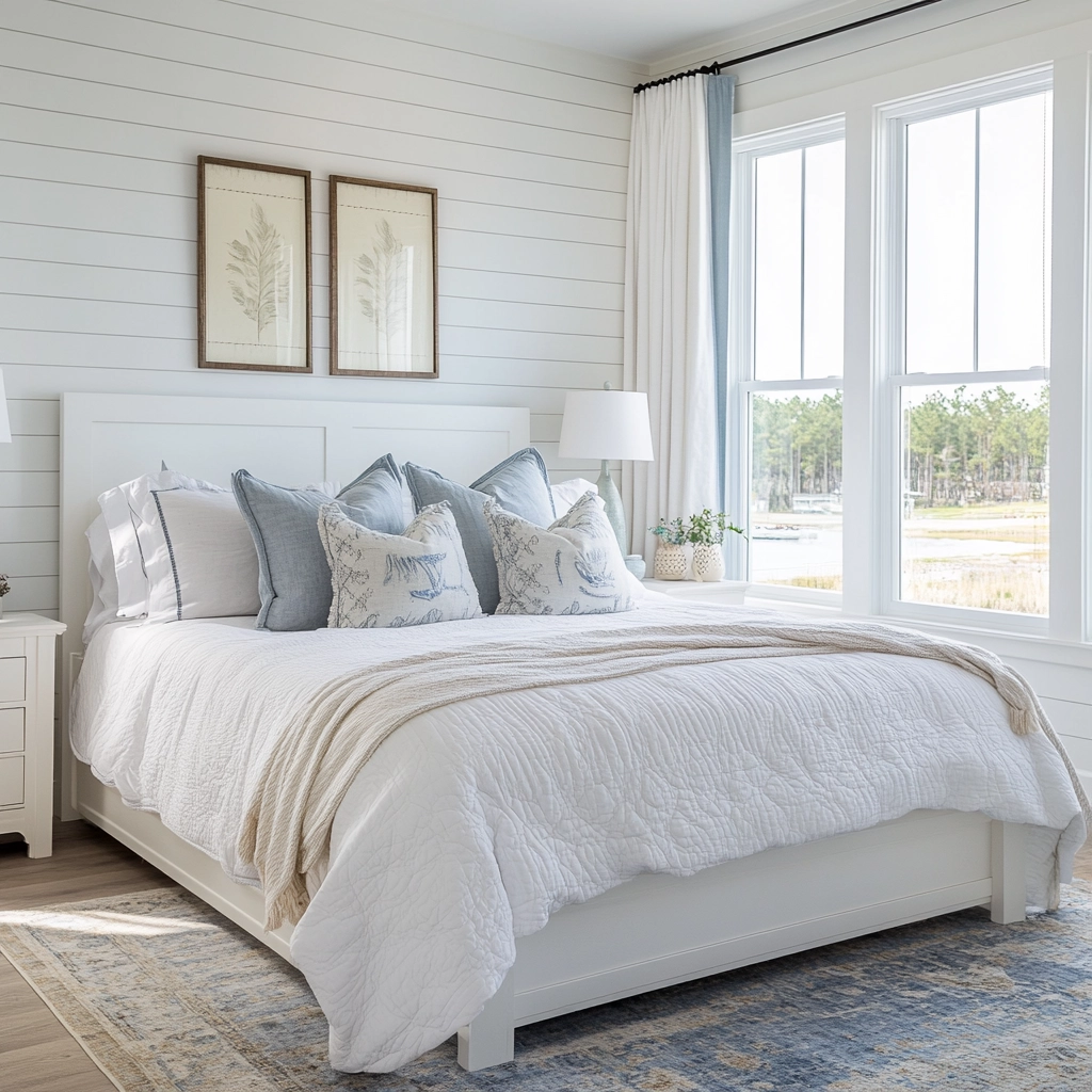 modern farmhouse master bed bedroom 34