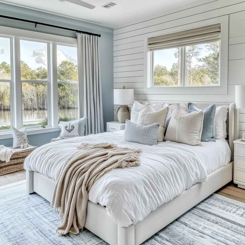 modern farmhouse master bed bedroom 36