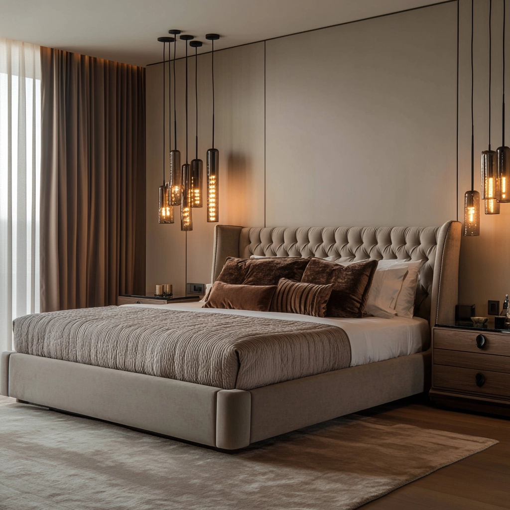 modern farmhouse master bed bedroom 37
