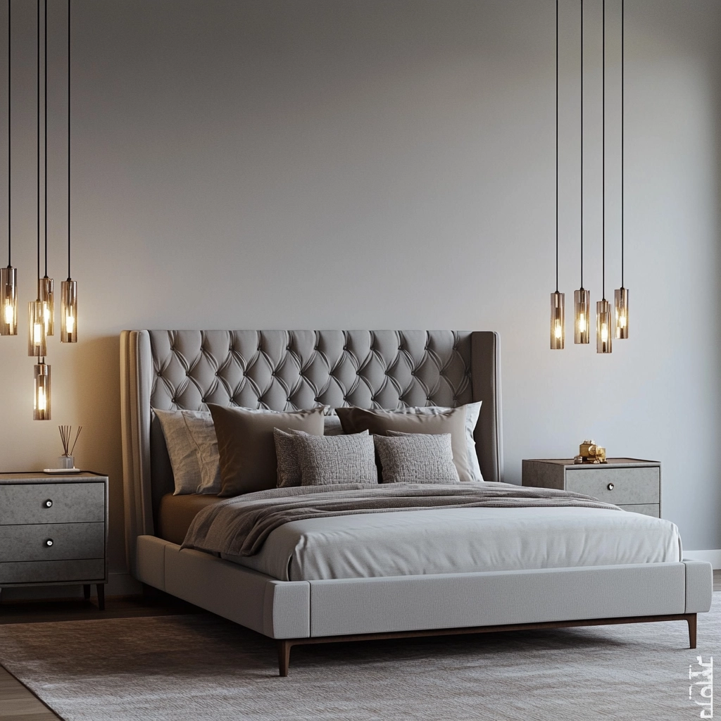 modern farmhouse master bed bedroom 38