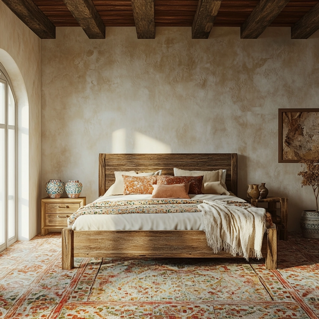 modern farmhouse master bed bedroom 51
