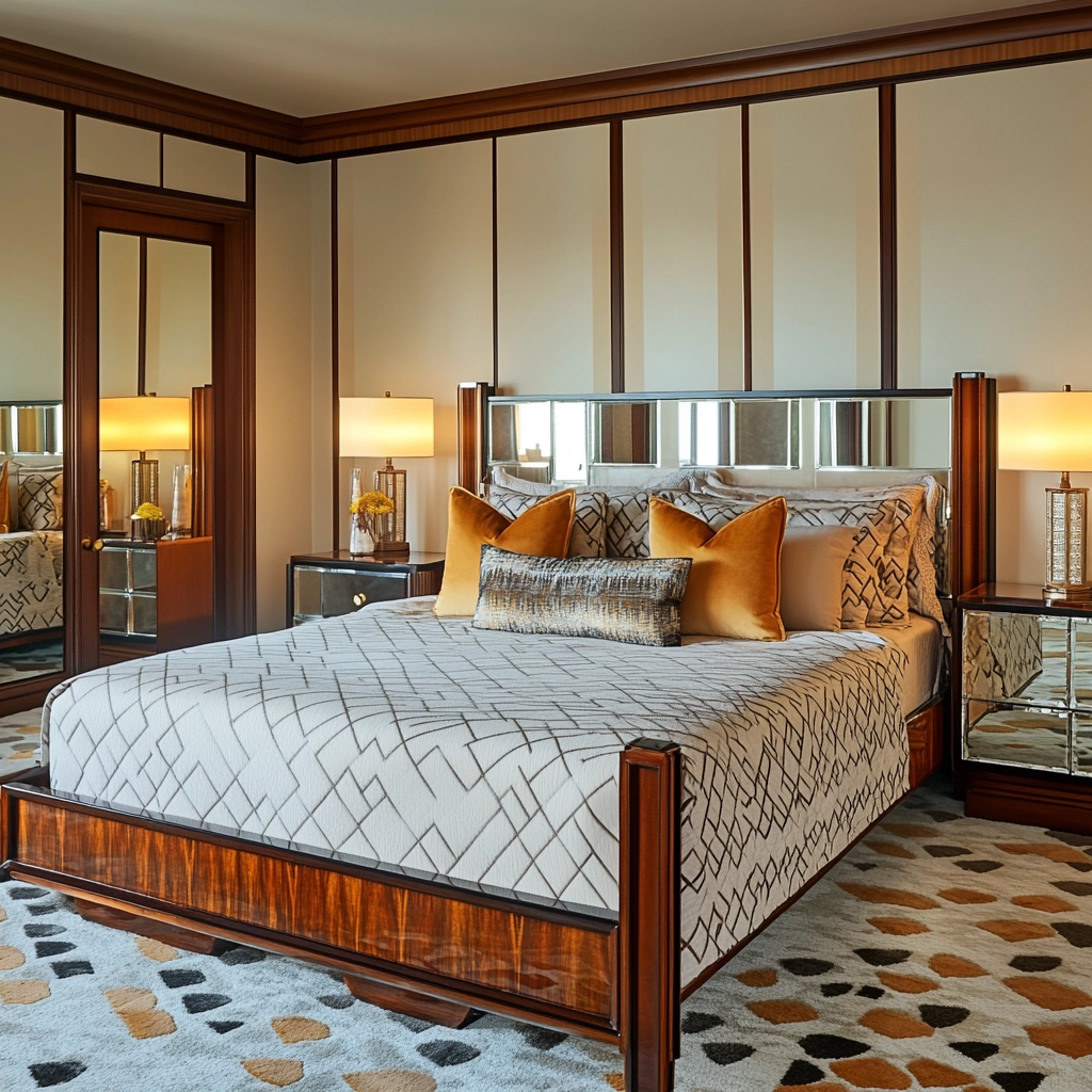 modern farmhouse master bed bedroom 54