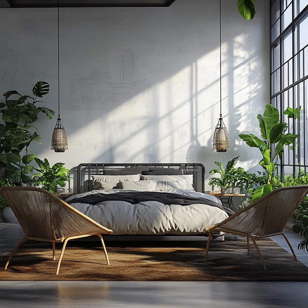 modern farmhouse master bed bedroom 61