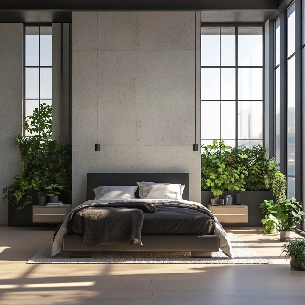 modern farmhouse master bed bedroom 64