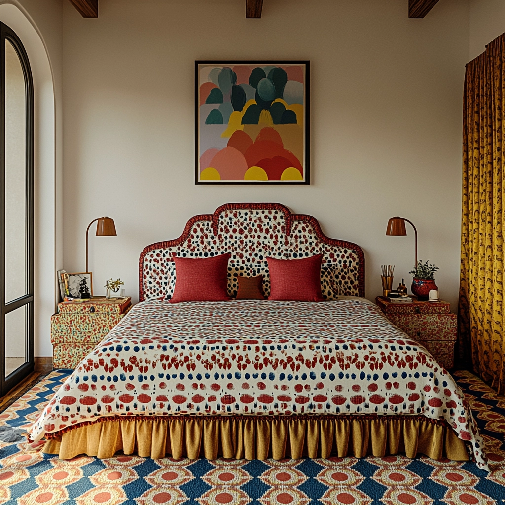 modern farmhouse master bed bedroom 71