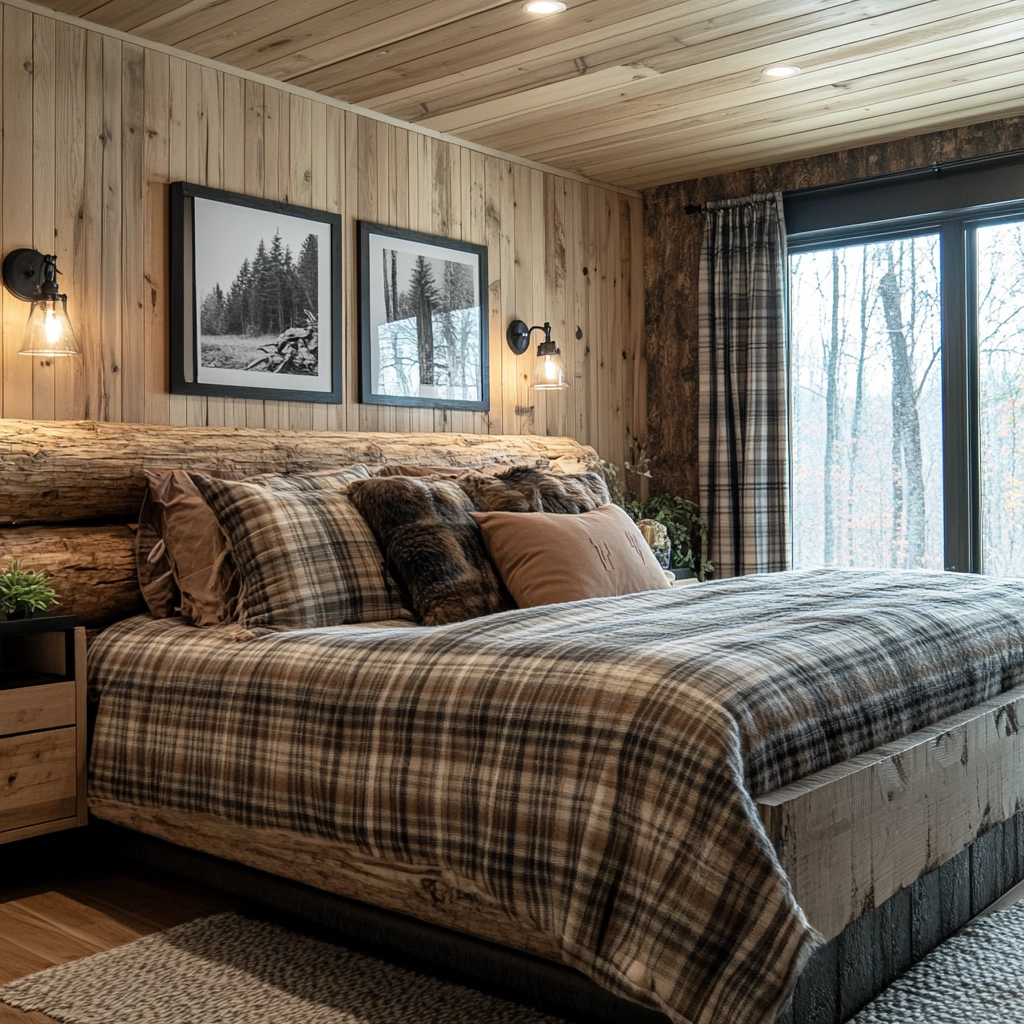 modern farmhouse master bed bedroom 74