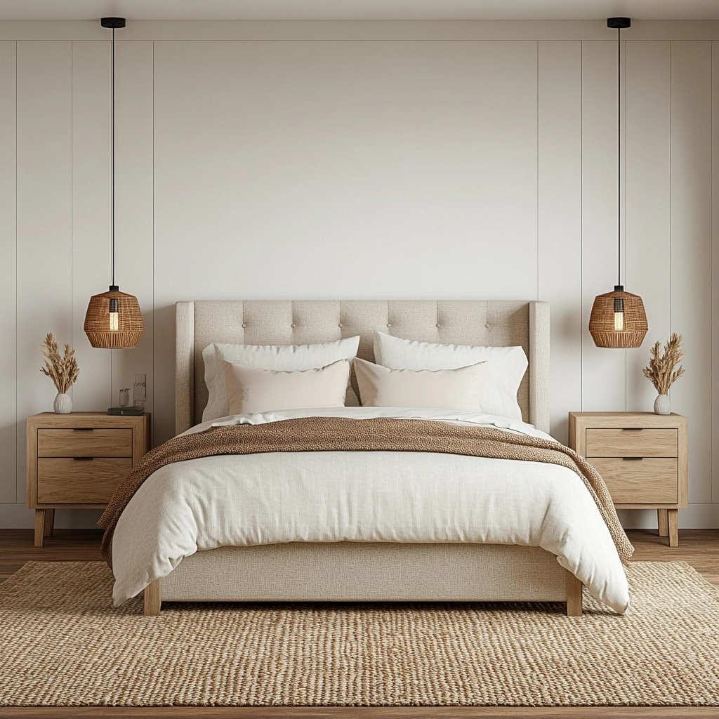 modern farmhouse master bed bedroom 8