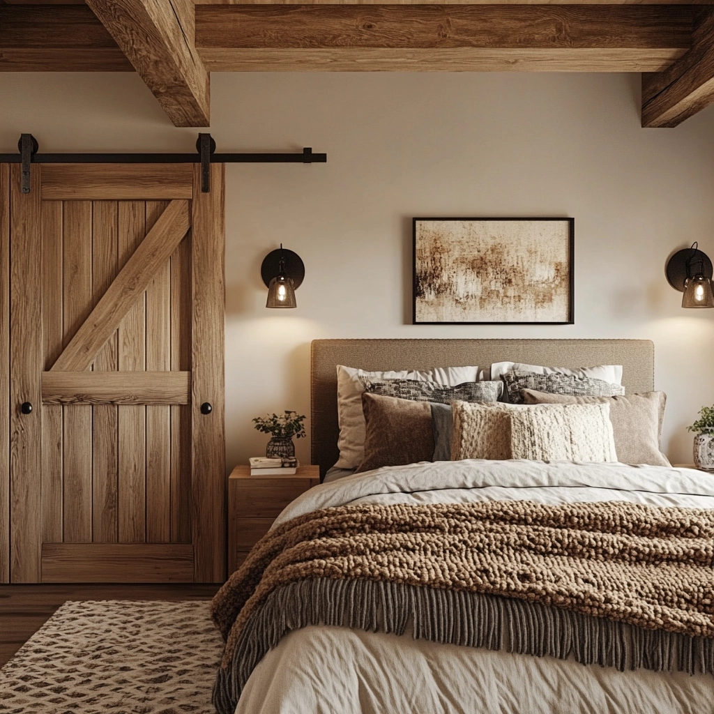 modern farmhouse style bedroom 38