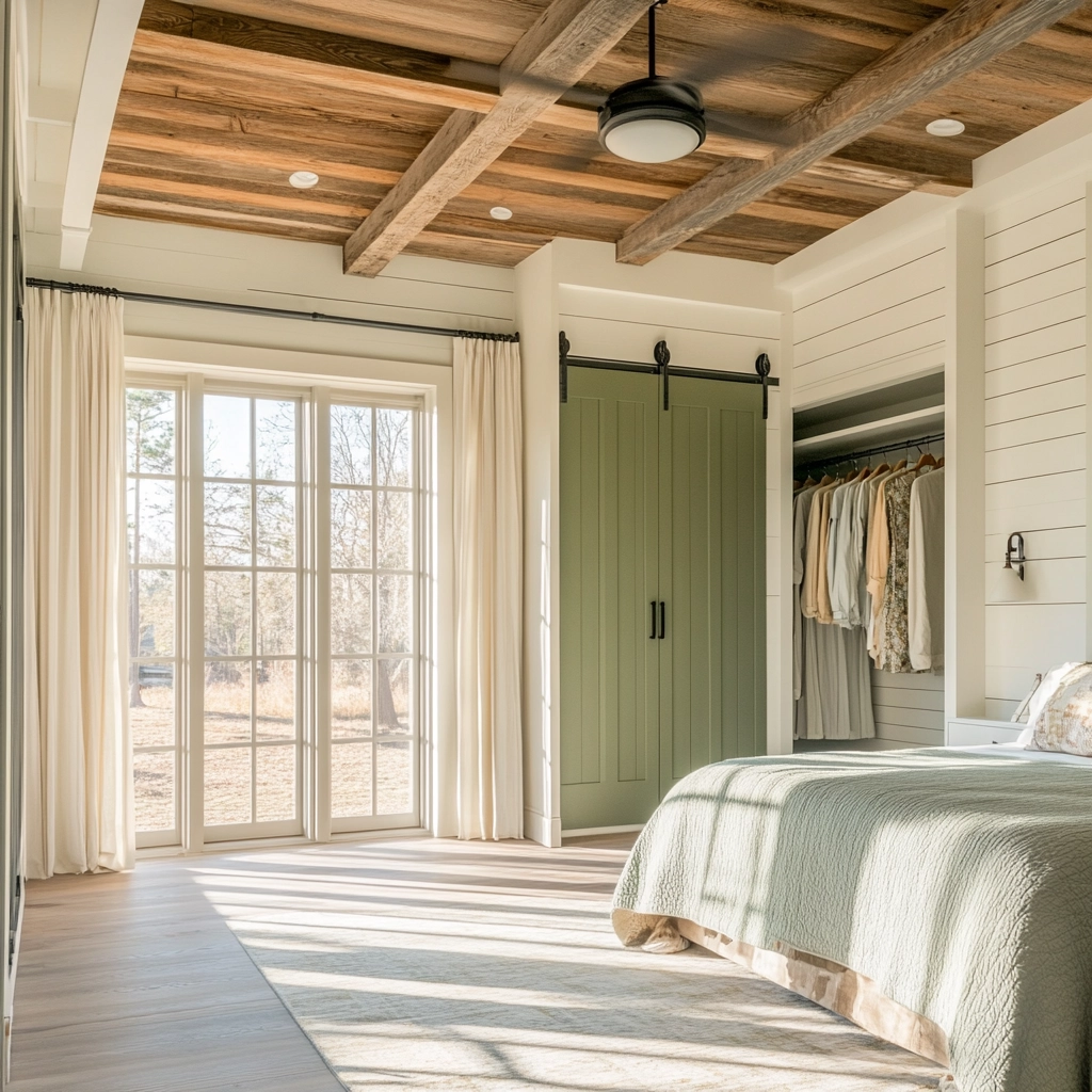 modern rustic farmhouse bedroom 10