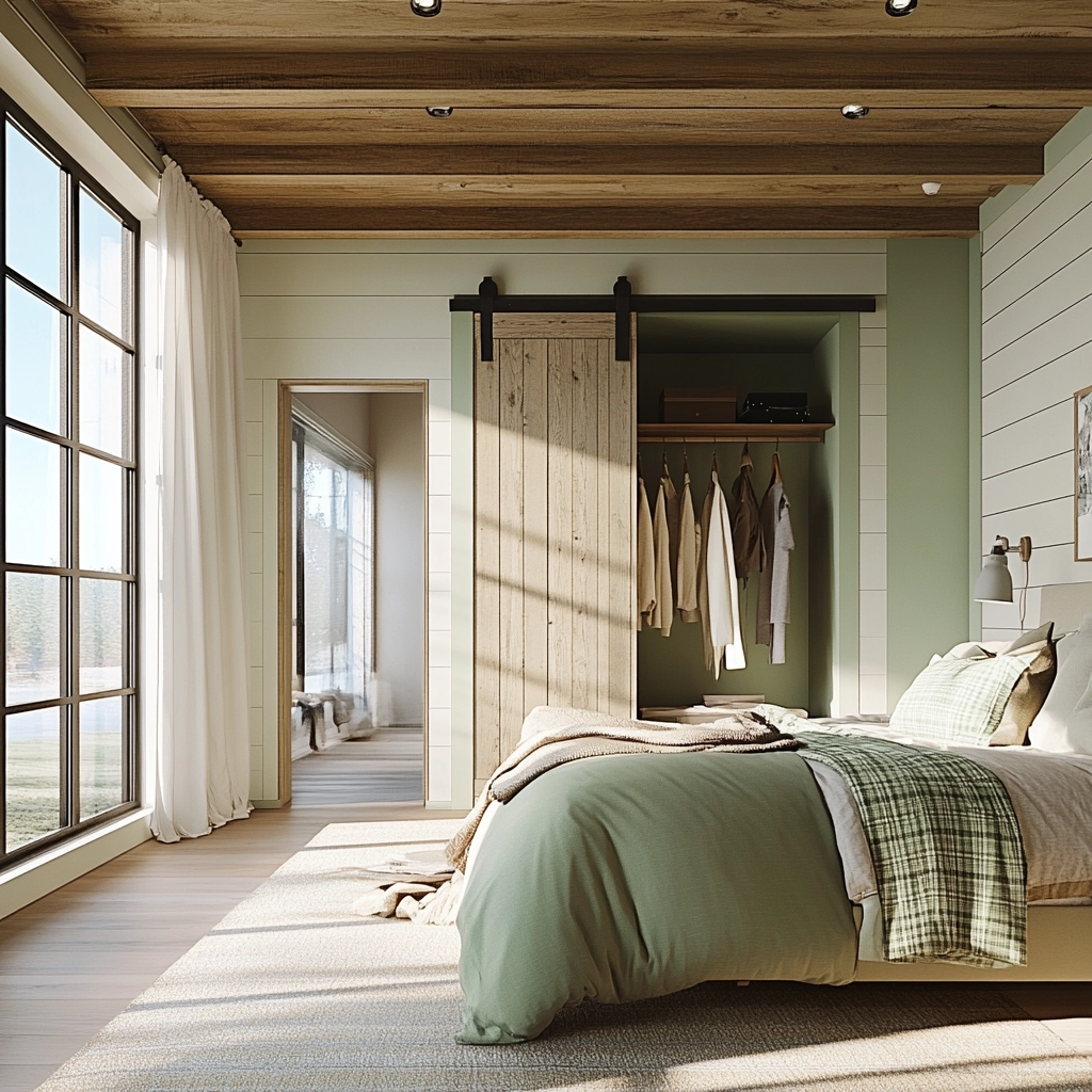 modern rustic farmhouse bedroom 12