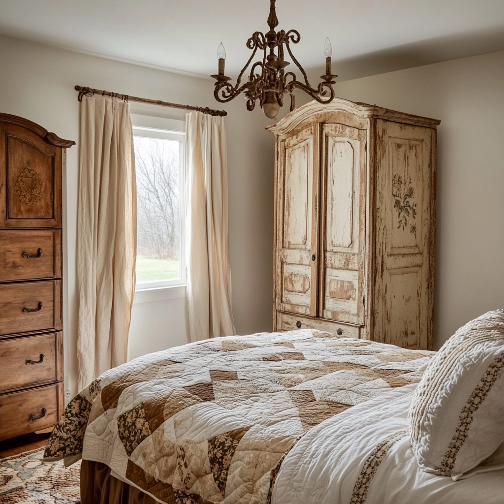modern rustic farmhouse bedroom 19