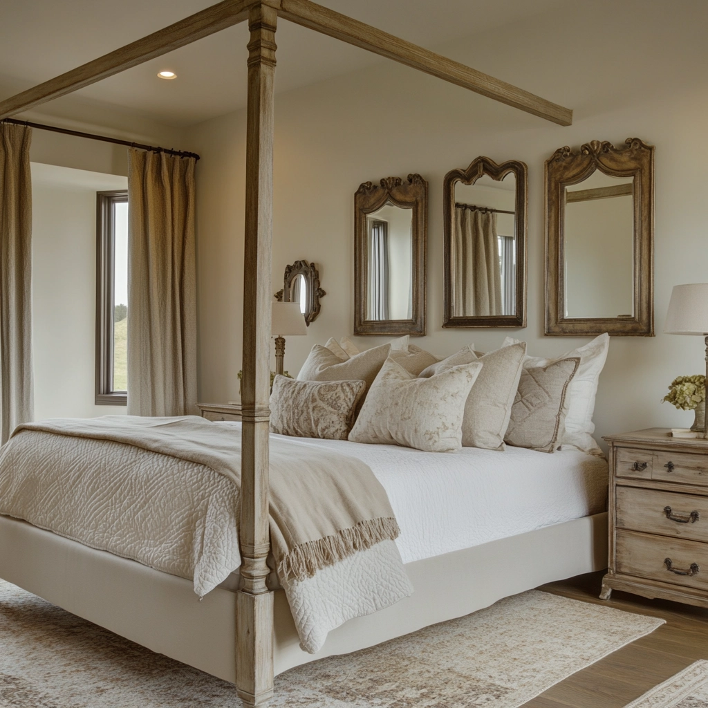 modern rustic farmhouse bedroom 25