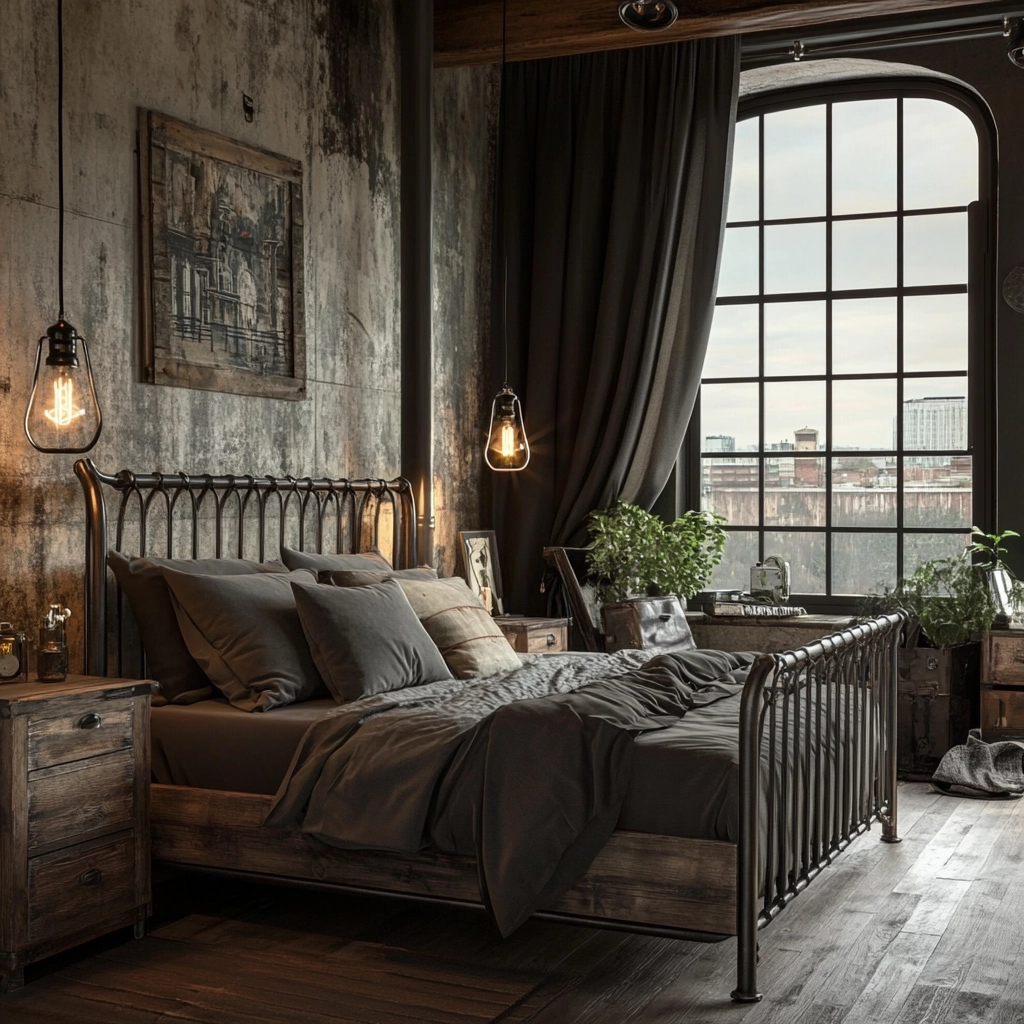 modern rustic farmhouse bedroom 29