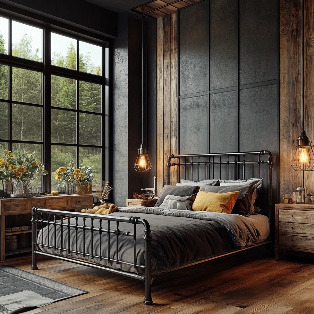 modern rustic farmhouse bedroom 30