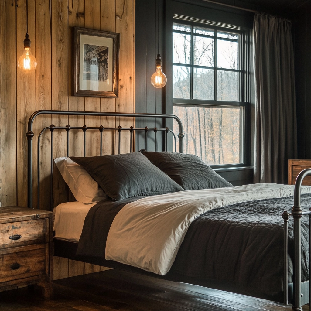 modern rustic farmhouse bedroom 31