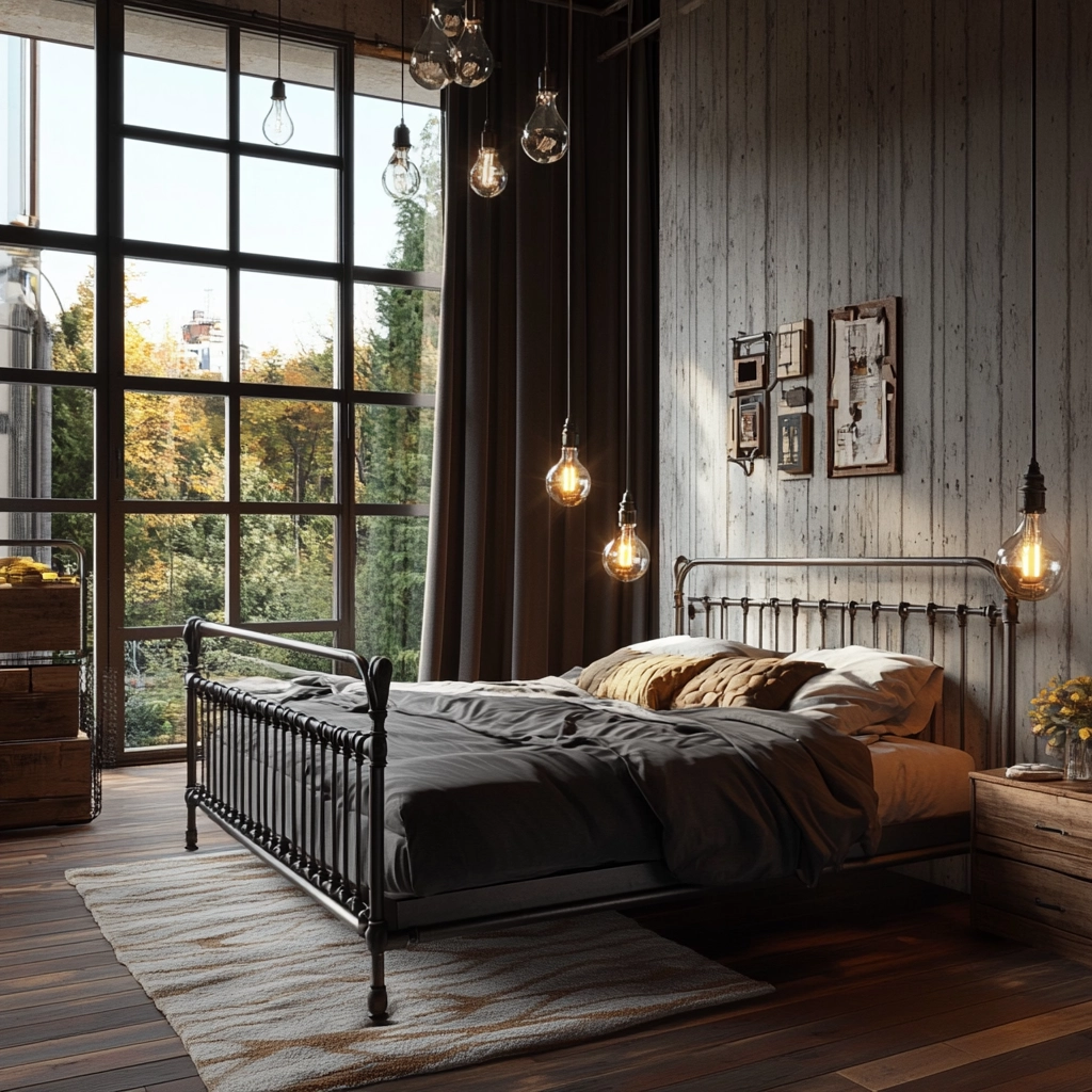 modern rustic farmhouse bedroom 32