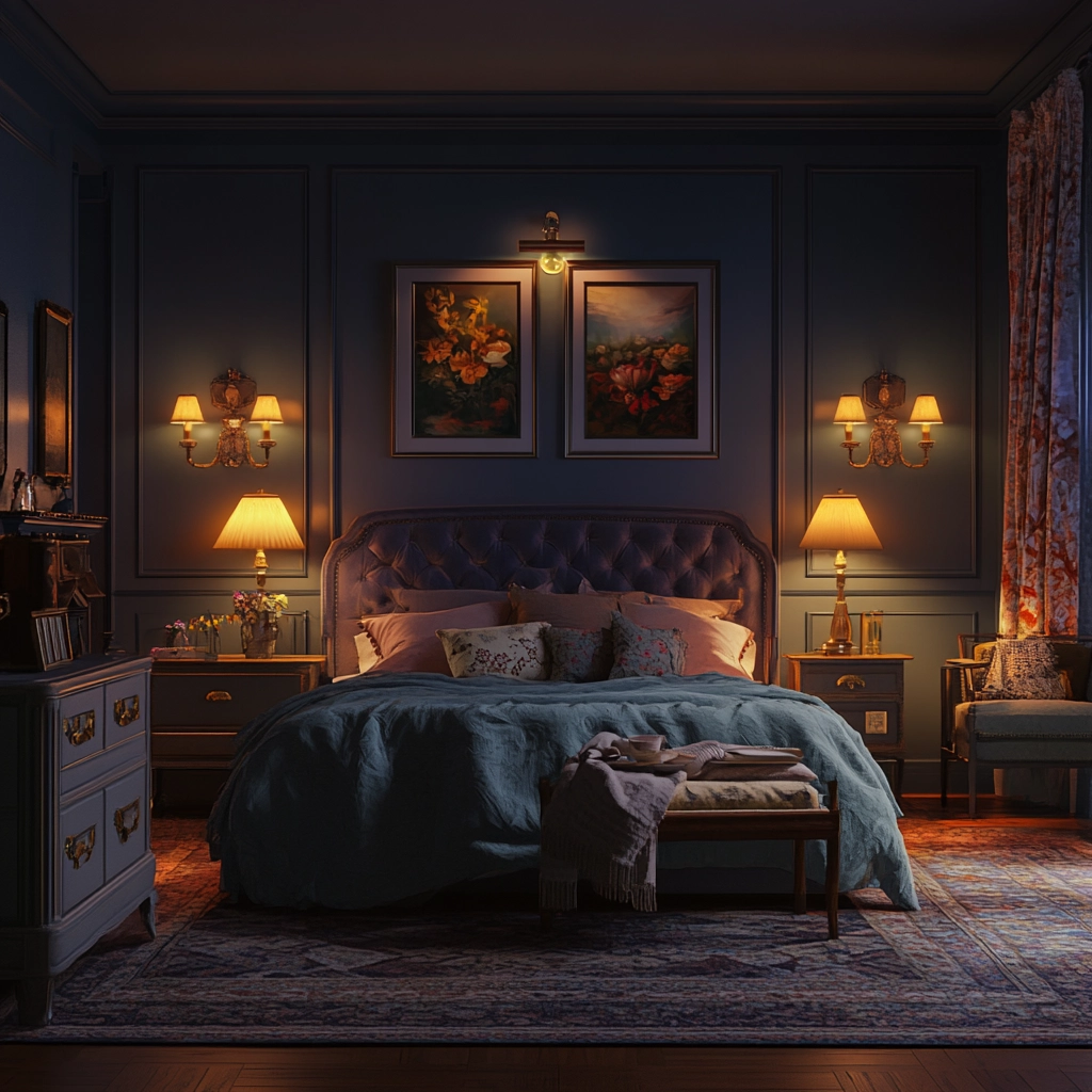 moody farmhouse bedroom 32