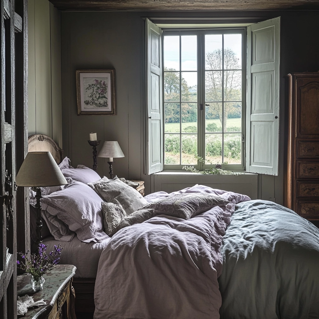 moody farmhouse bedroom 49