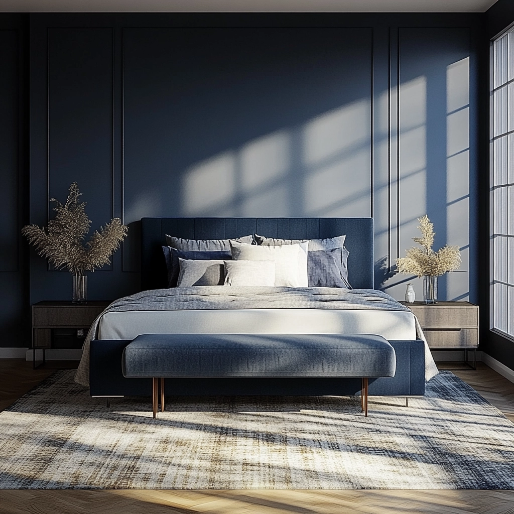 navy farmhouse bedroom 11