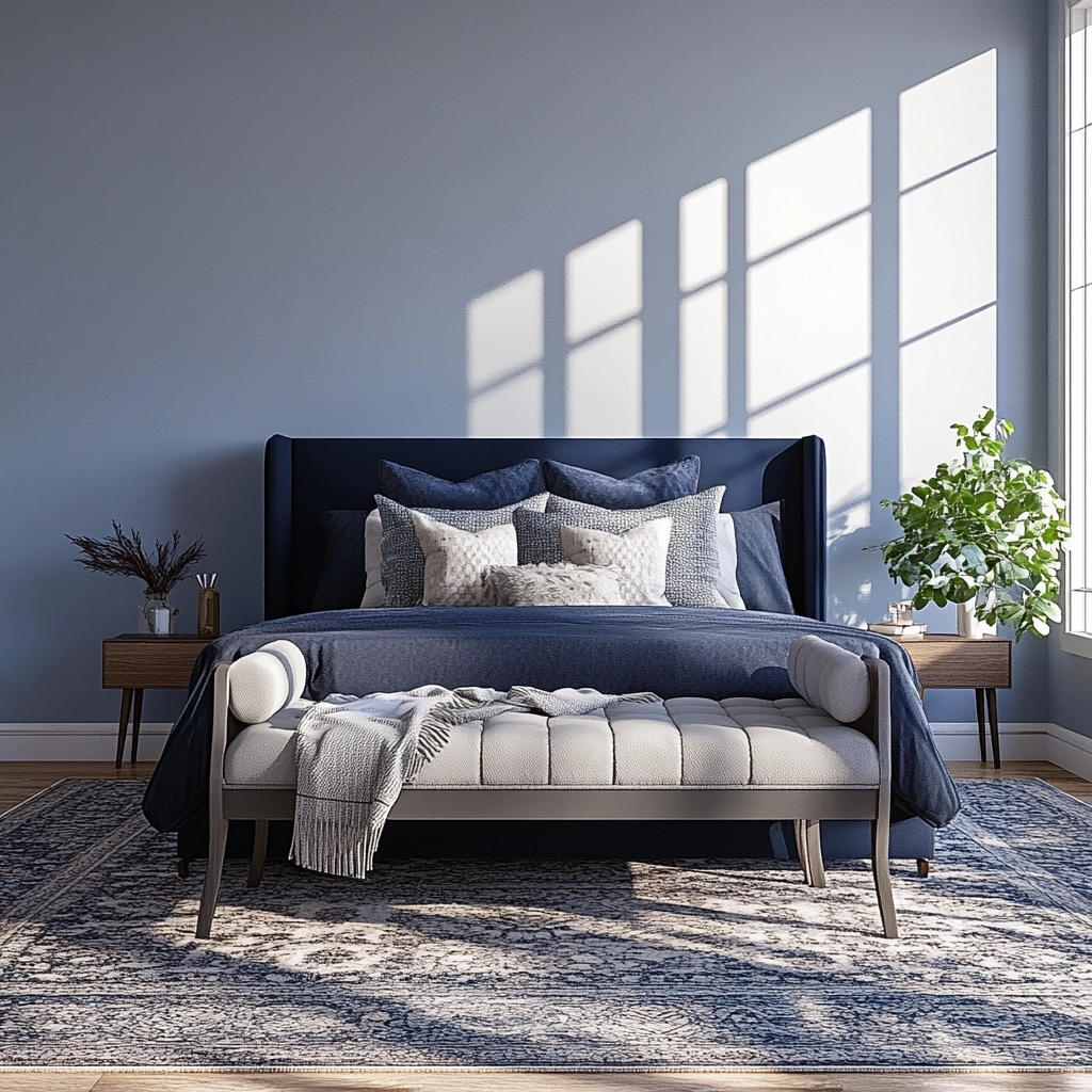 navy farmhouse bedroom 12