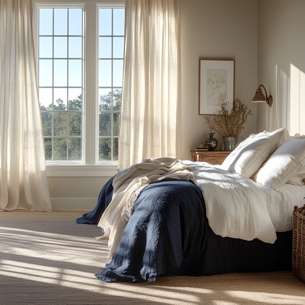 navy farmhouse bedroom 13