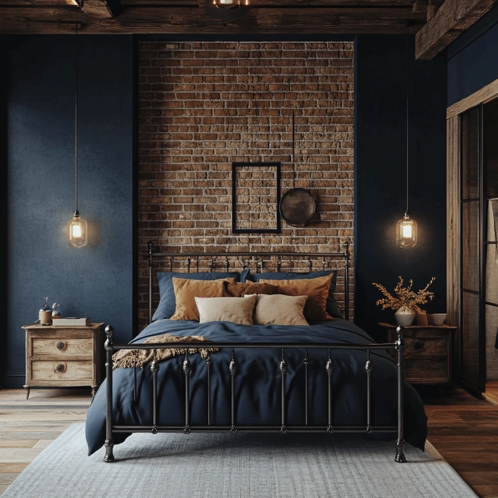 navy farmhouse bedroom 18