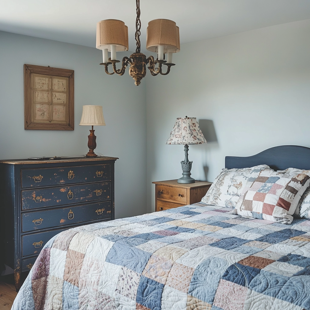 navy farmhouse bedroom 28