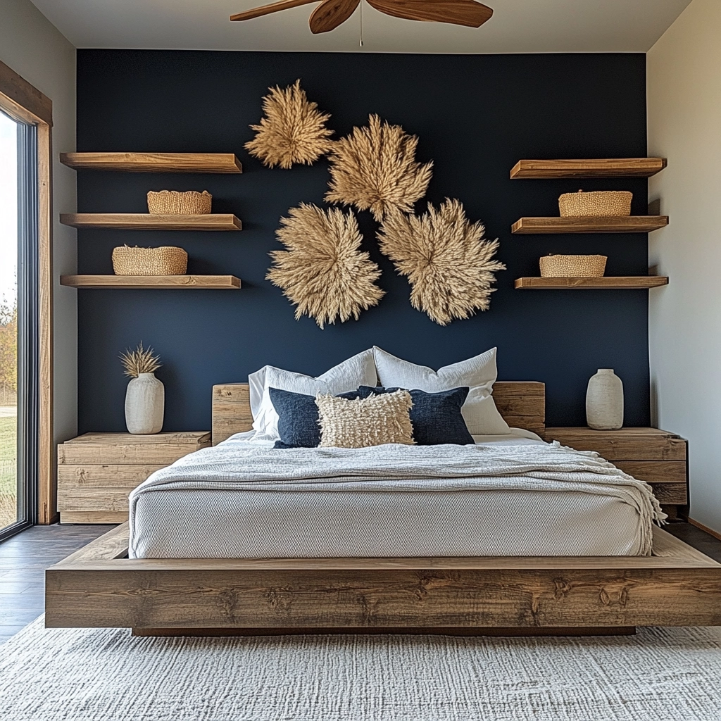 navy farmhouse bedroom 29