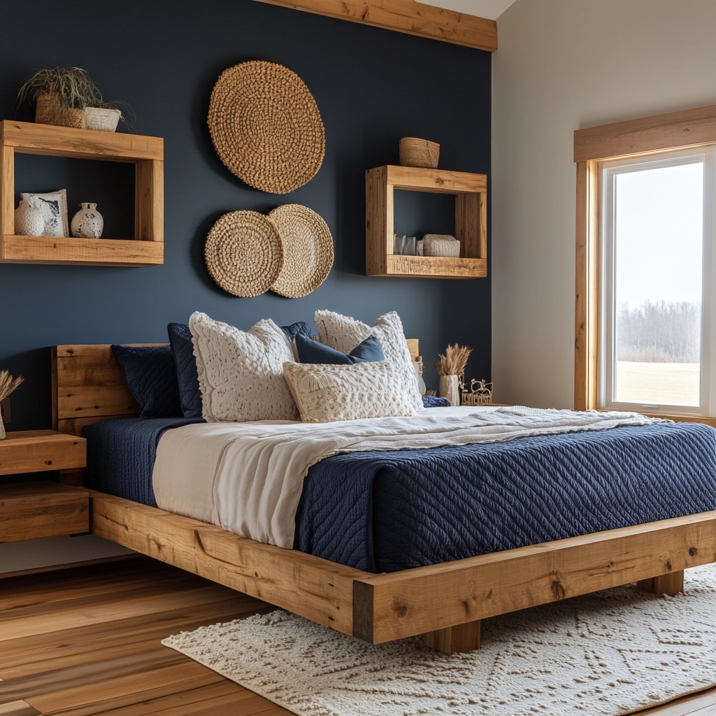 navy farmhouse bedroom 31