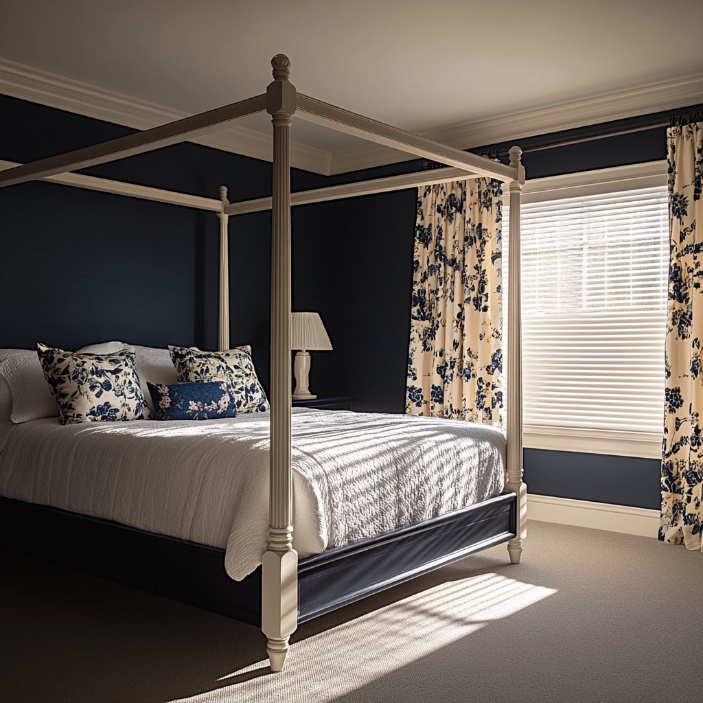 navy farmhouse bedroom 37