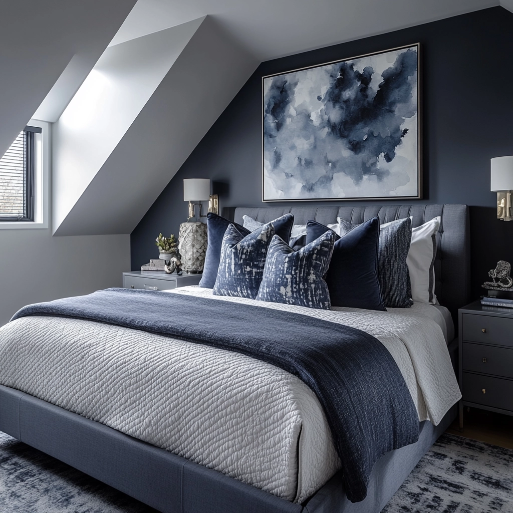 navy farmhouse bedroom 41