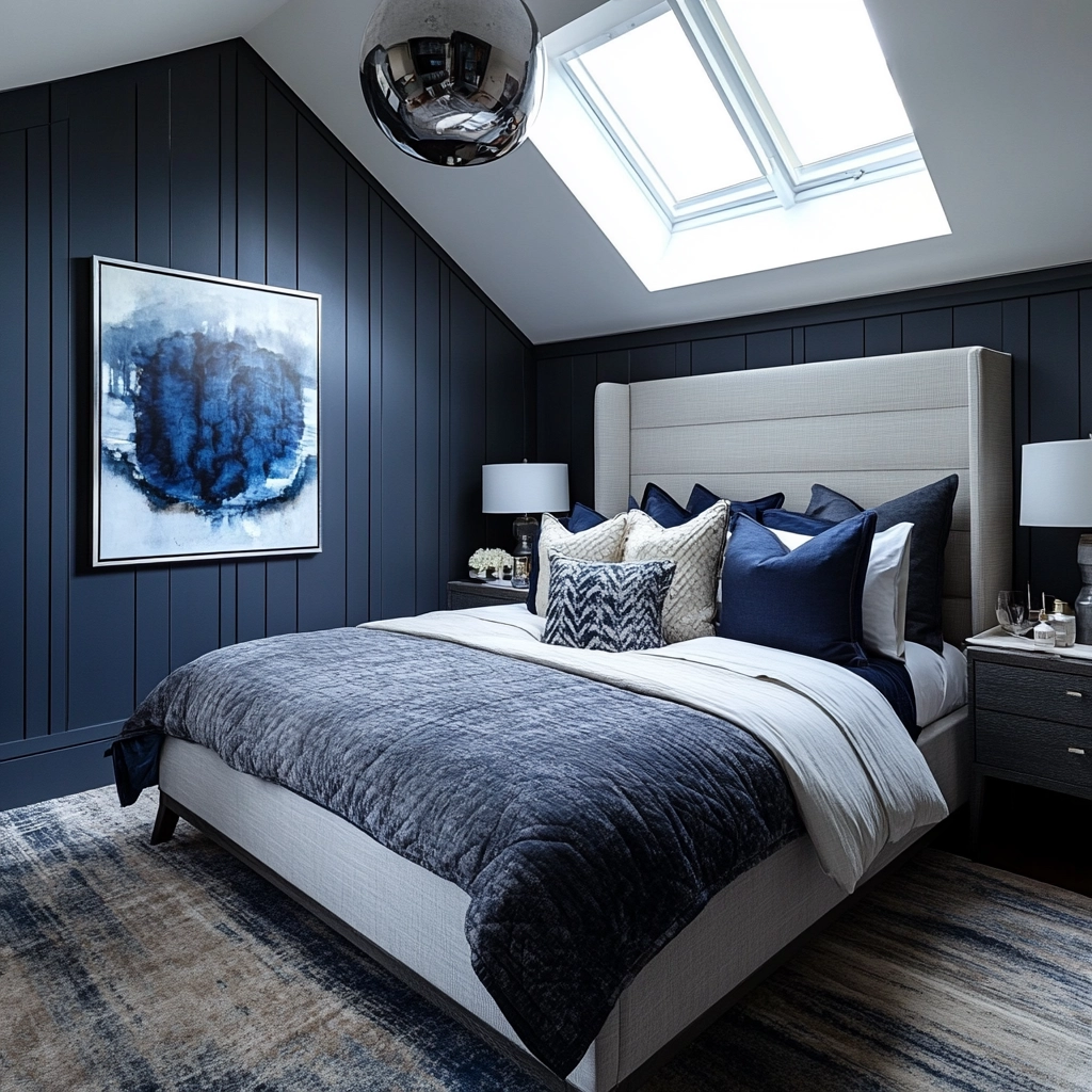 navy farmhouse bedroom 43
