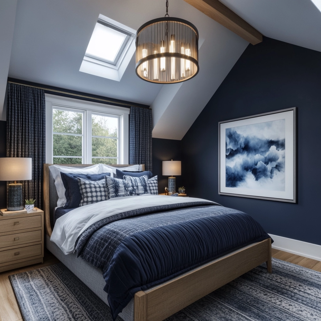 navy farmhouse bedroom 44