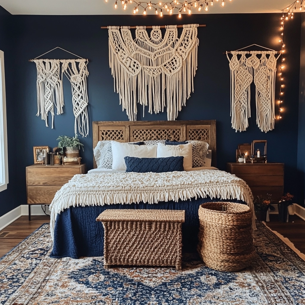 navy farmhouse bedroom 47