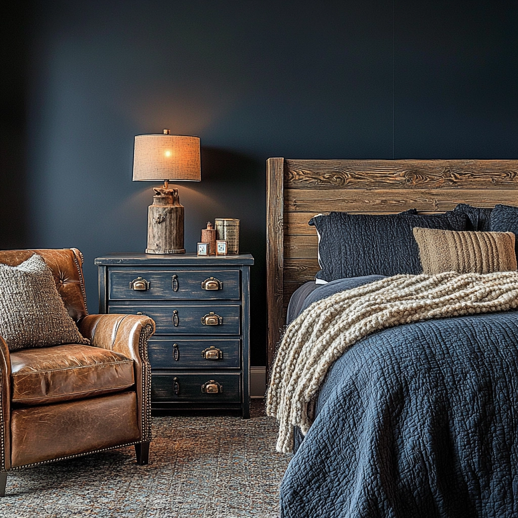 navy farmhouse bedroom 5