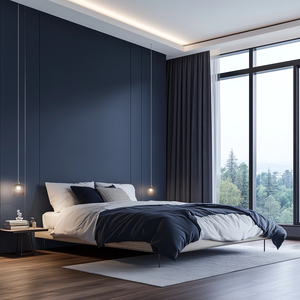 navy farmhouse bedroom 52