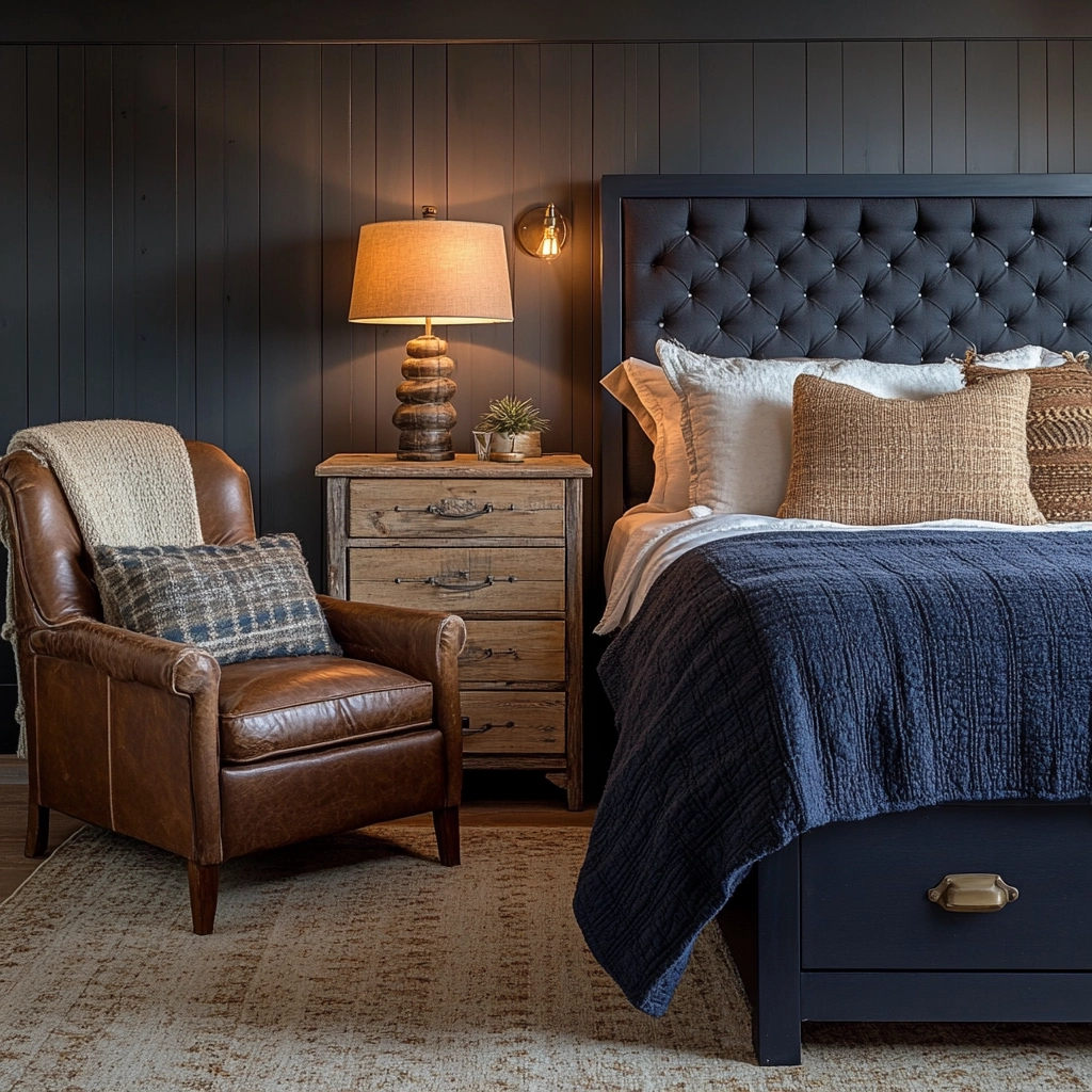 navy farmhouse bedroom 6