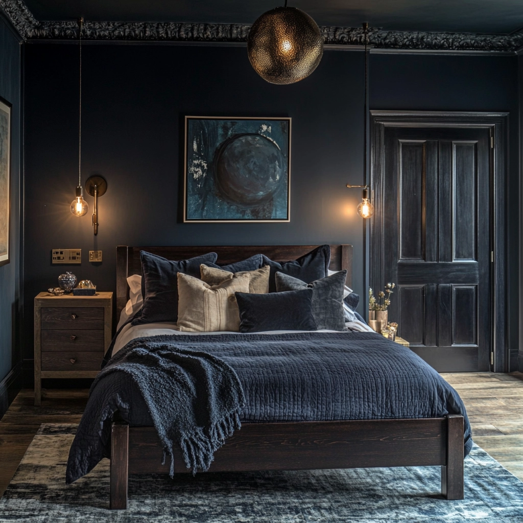 navy farmhouse bedroom 64