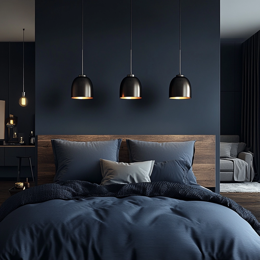 navy farmhouse bedroom 69