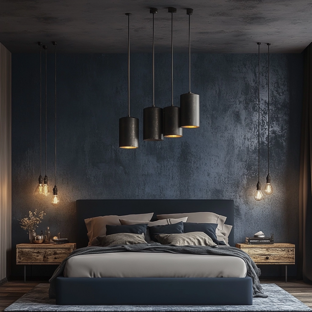 navy farmhouse bedroom 70