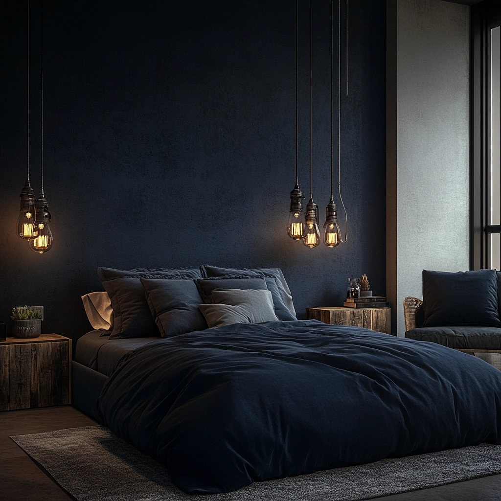 navy farmhouse bedroom 71