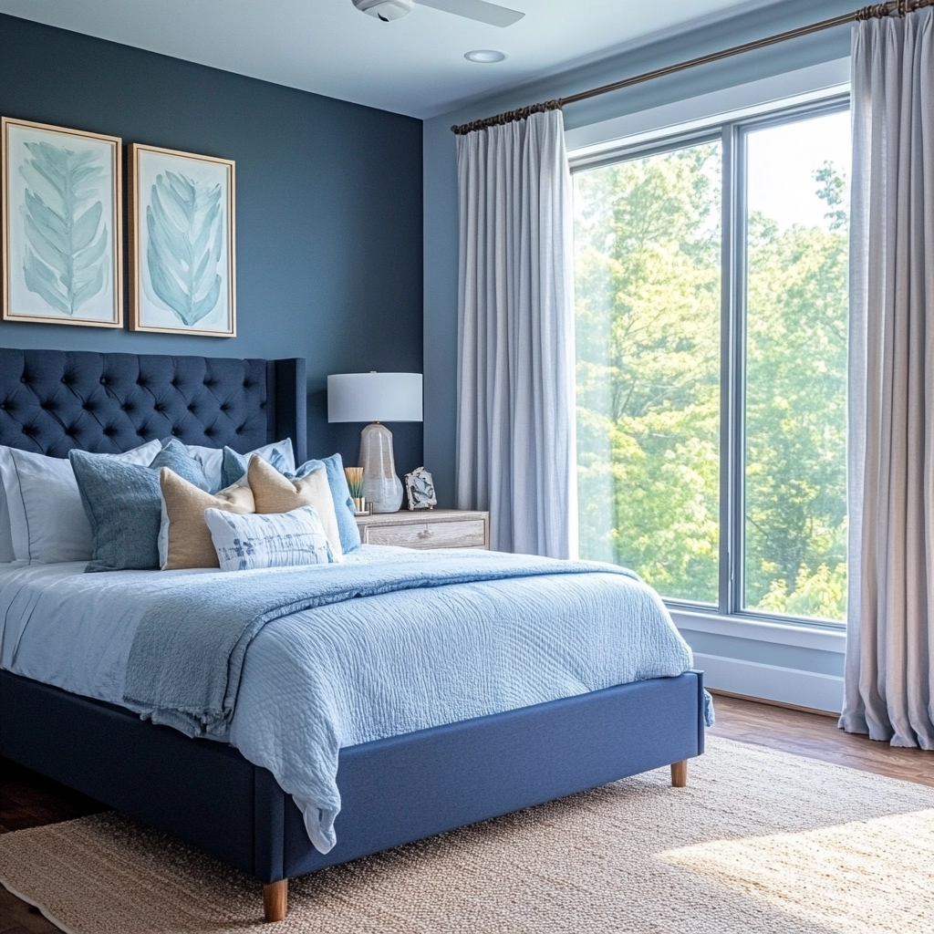 navy farmhouse bedroom 78