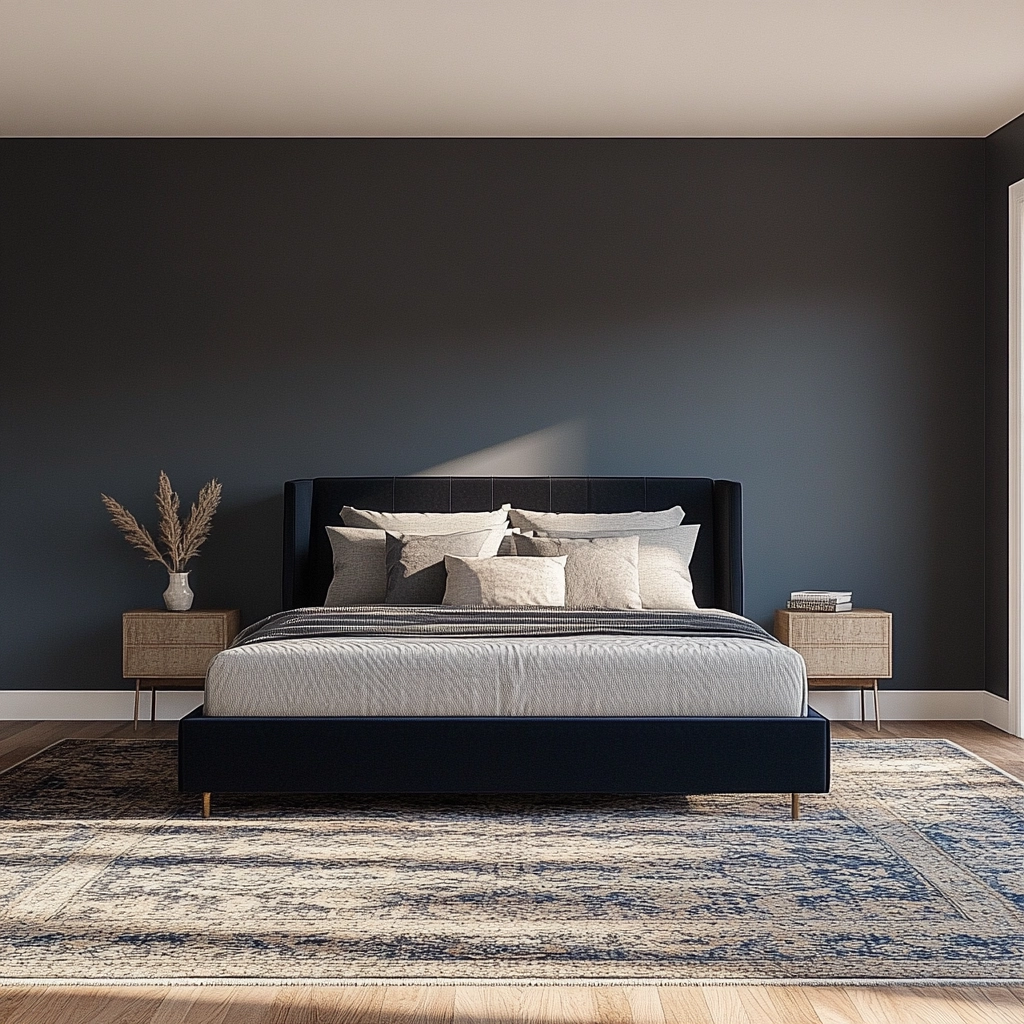 navy farmhouse bedroom 9