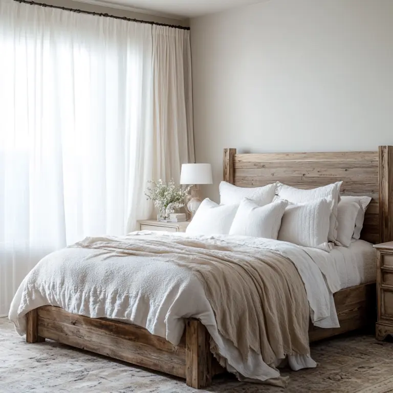 neutral farmhouse bedroom 1