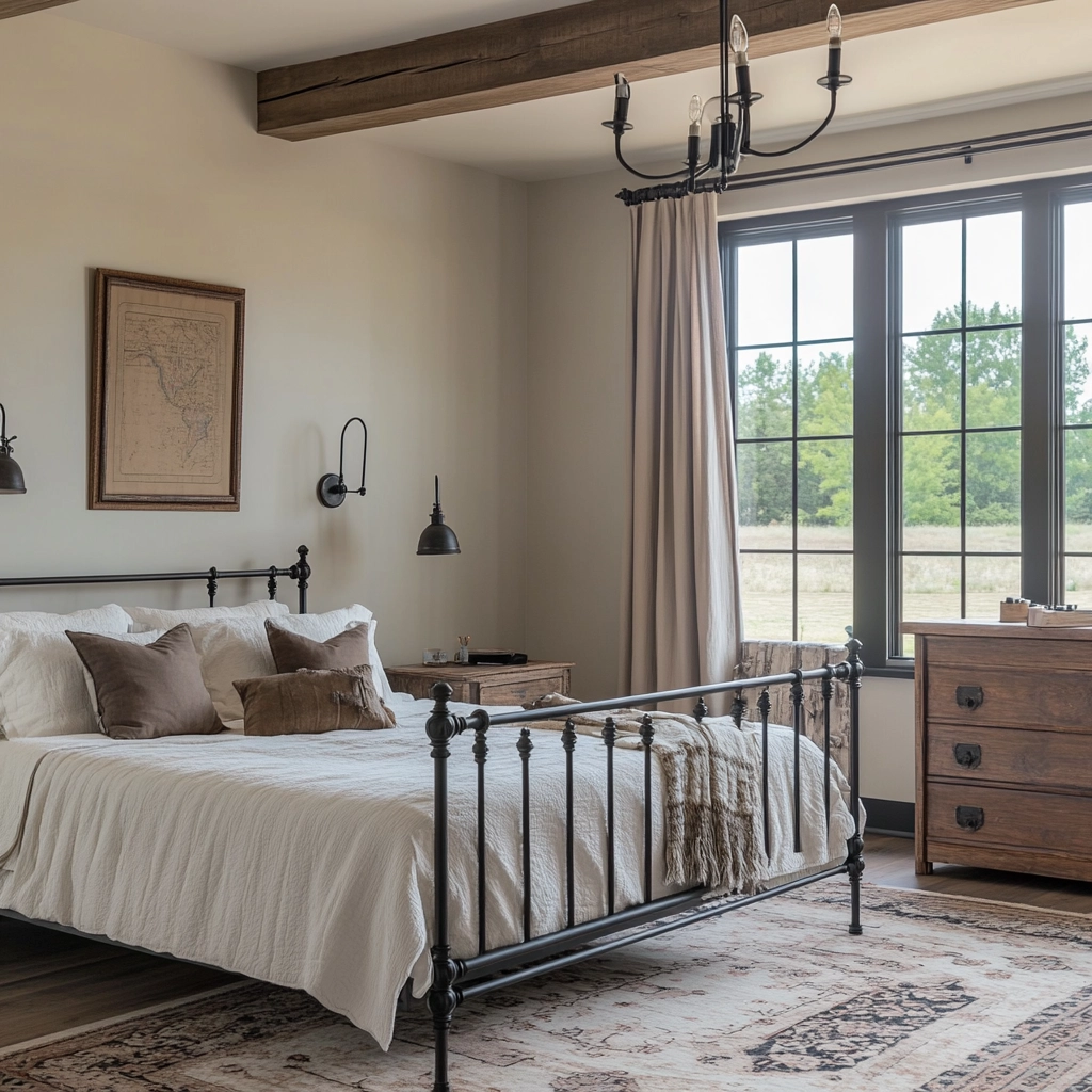 neutral farmhouse bedroom 17